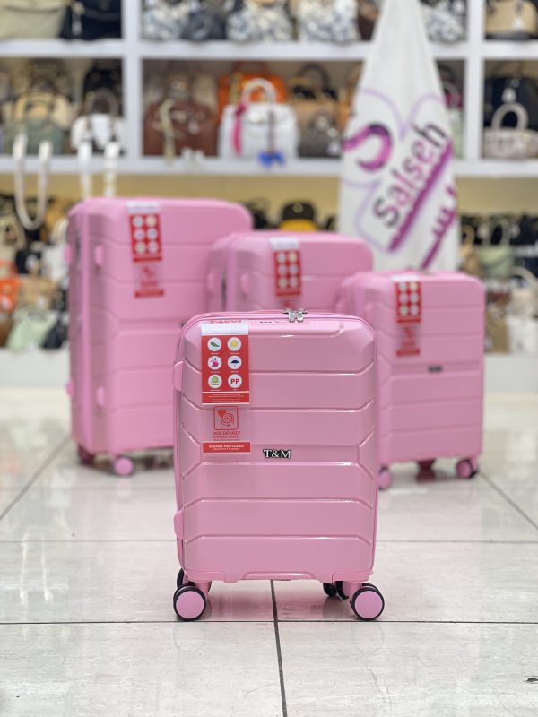 چمدان نشکن تی ام صورتی - Image 5