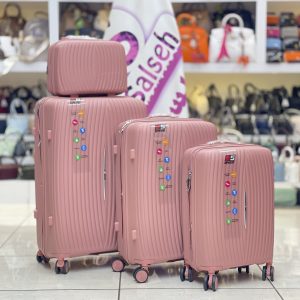 چمدان نشکن اسپید صورتی تیره