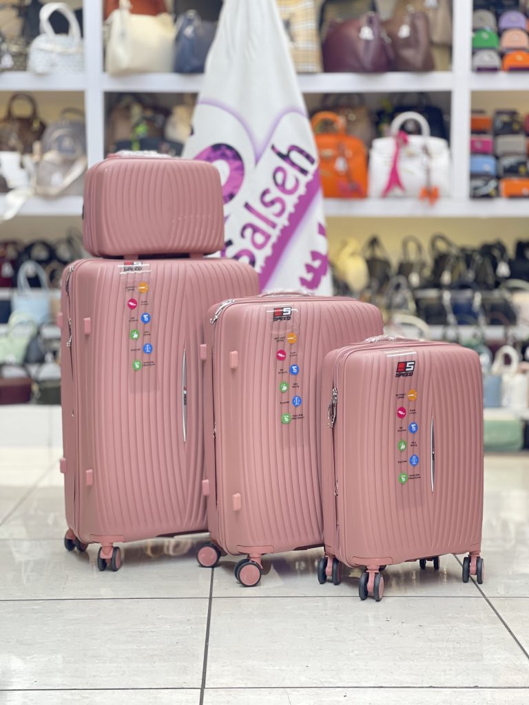 چمدان نشکن اسپید صورتی تیره