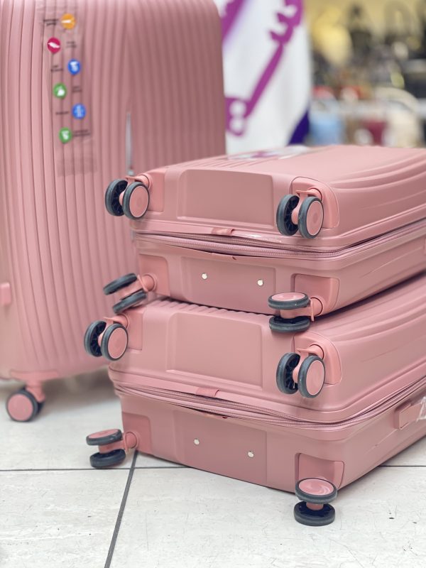 چمدان نشکن اسپید صورتی تیره