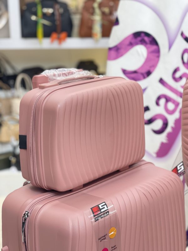 چمدان نشکن اسپید صورتی تیره