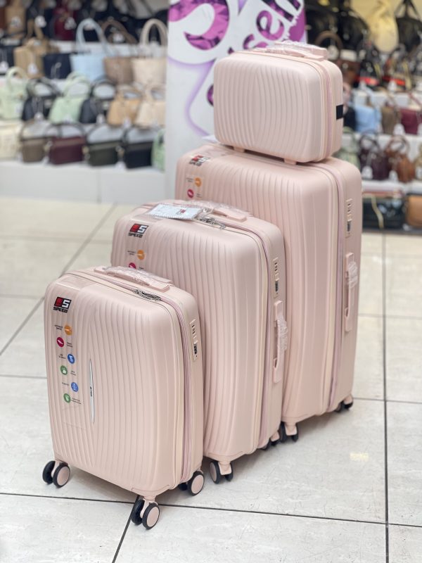 چمدان نشکن اسپید صورتی روشن