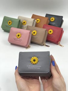 کیف پول و جاکارتی گل افتابگردون