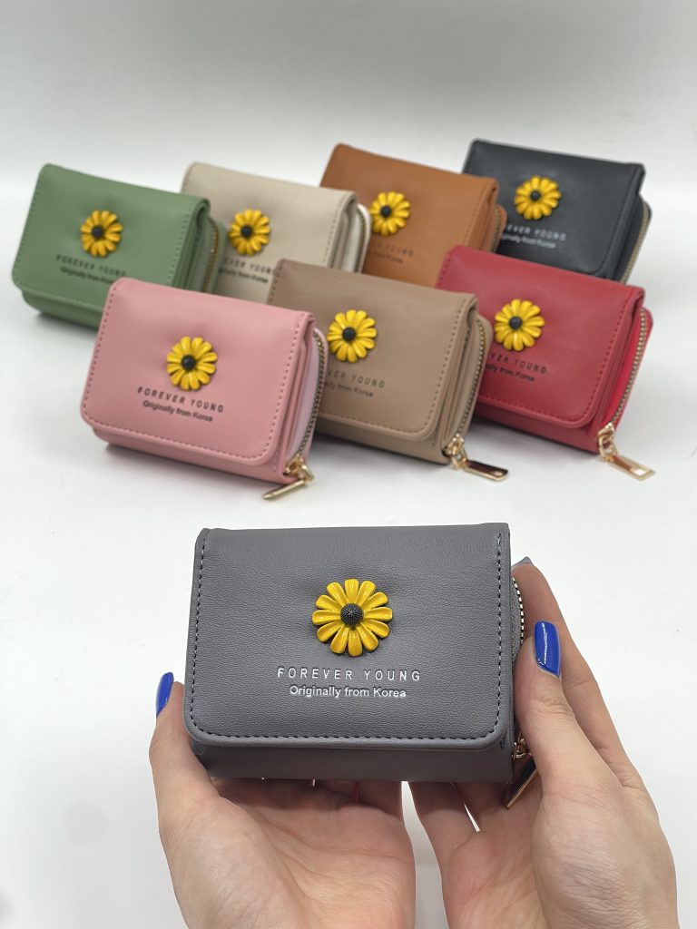 کیف پول و جاکارتی گل افتابگردون